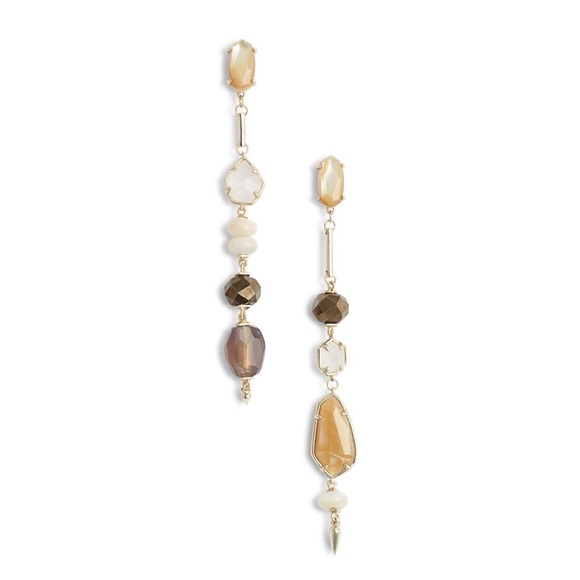 Kendra Scott Cosette earrings in Ivory Mix & Gold - Picture 2 of 2